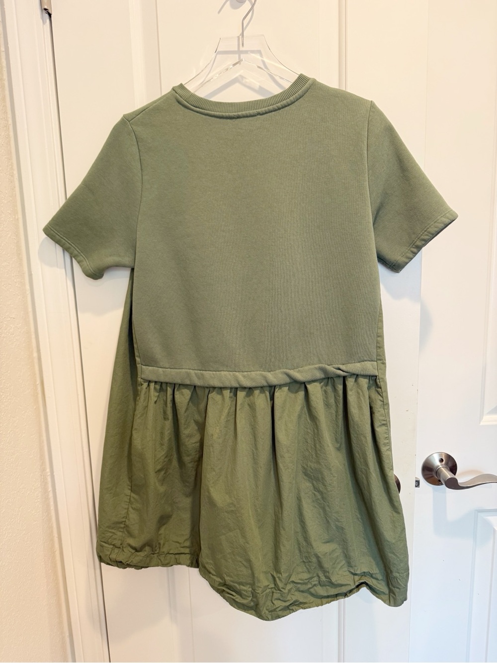 PILCRO by ANTHROPOLOGIE Short Sleeve Twofer Mini Dress Green size Small - Picture 5 of 9